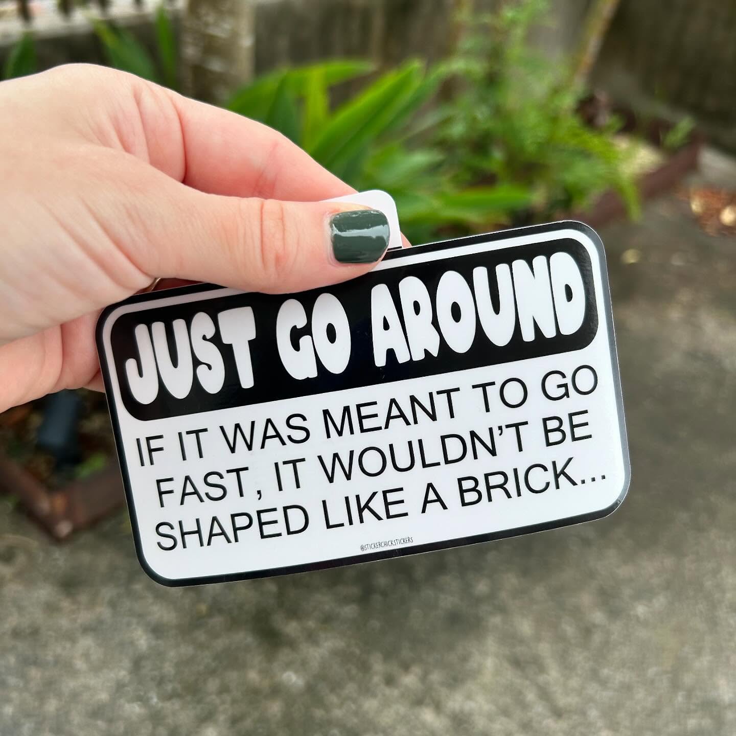 Shaped Like a Brick Weatherproof Bumper Sticker