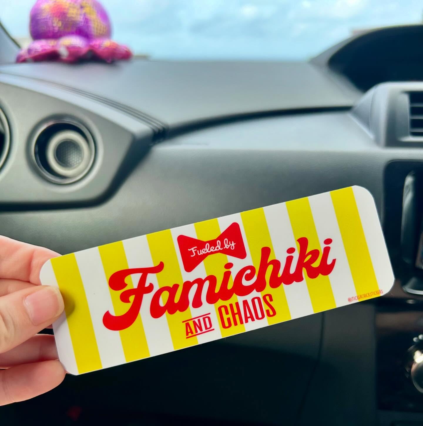 Famichiki and Chaos Weatherproof Bumper Sticker