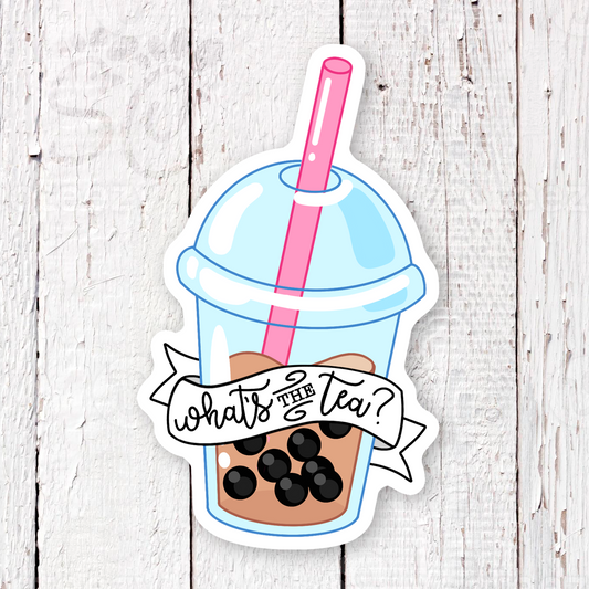 What's the Tea Boba Waterproof Sticker