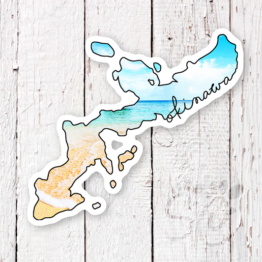 Okinawa Beach Waterproof Sticker