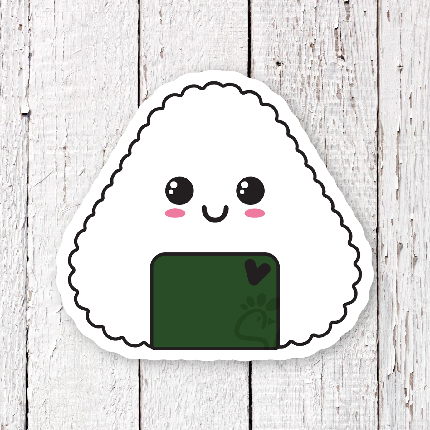 Kawaii Onigiri Waterproof Sticker