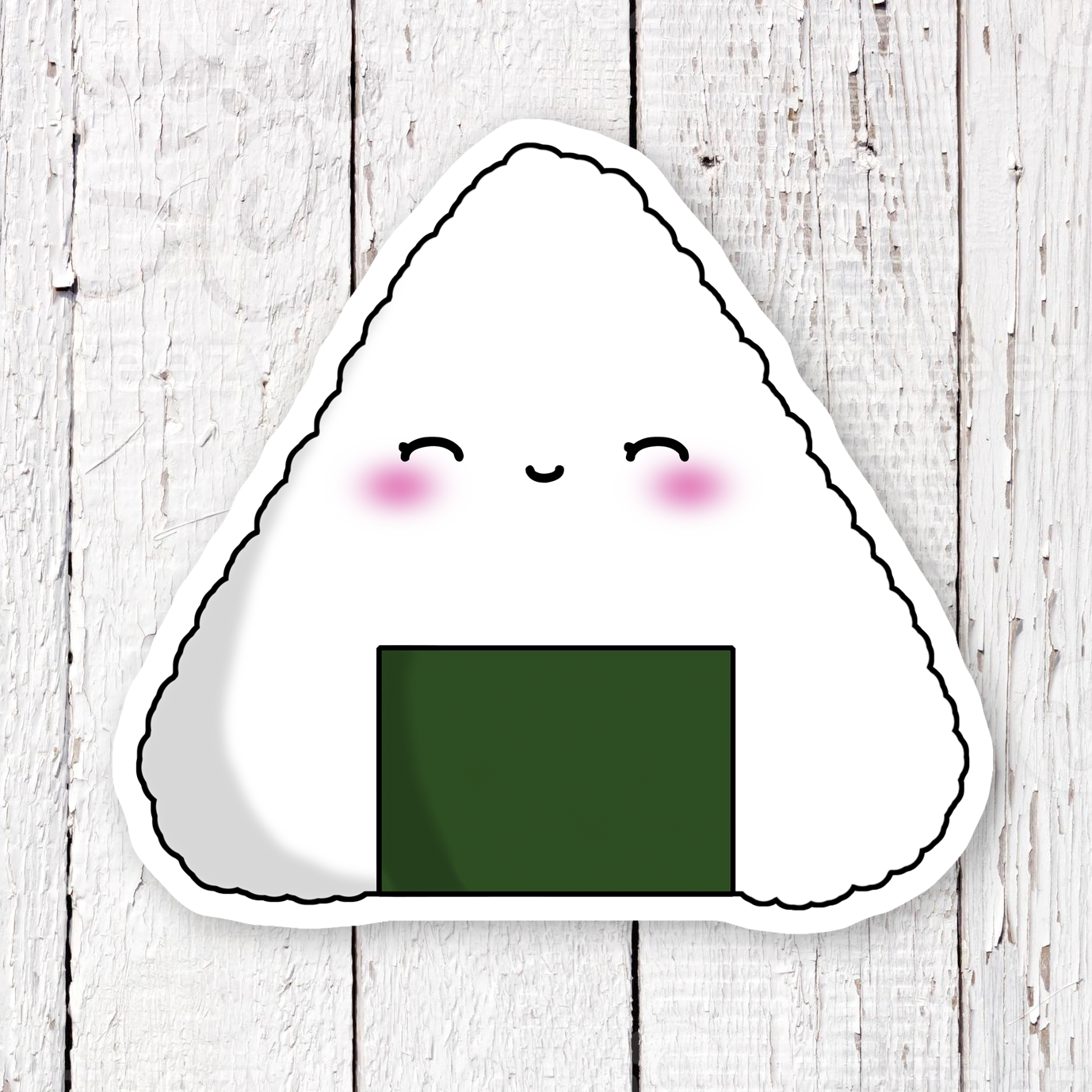 Kawaii Onigiri Waterproof Sticker