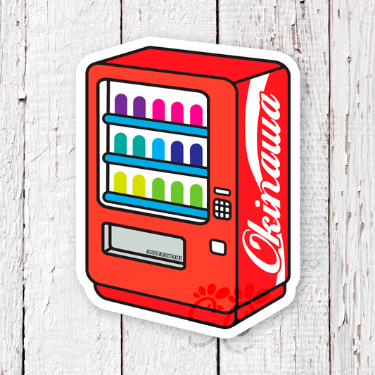 Okinawa Vending Machine Waterproof Sticker