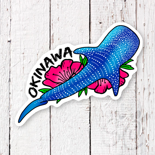 Okinawa Whale Shark Waterproof Sticker